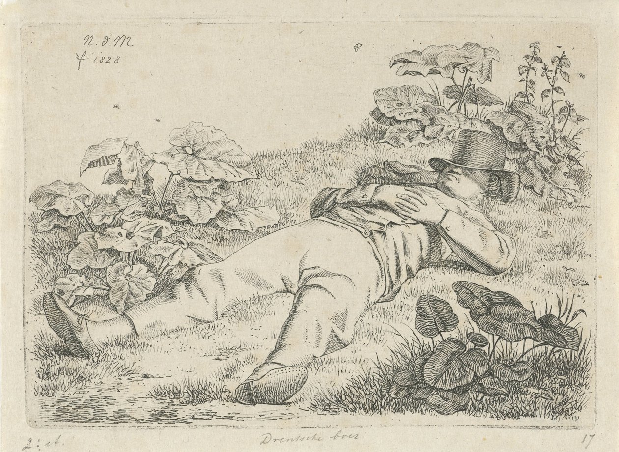 Homme allongé dans l