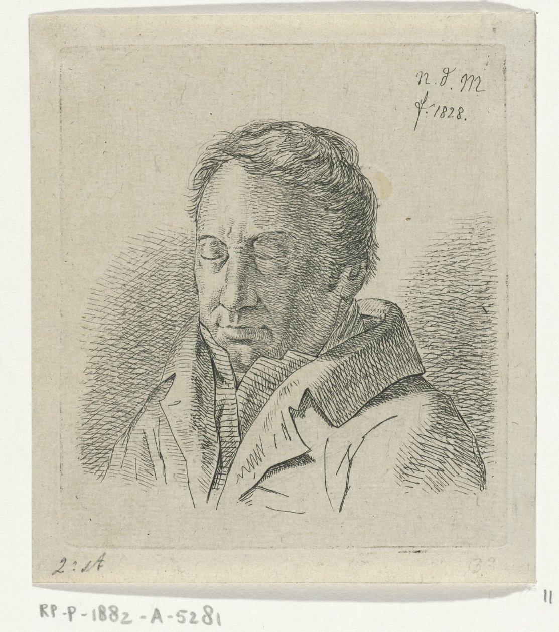 Homme aux yeux fermés - Anthonie Willem Hendrik Nolthenius de Man