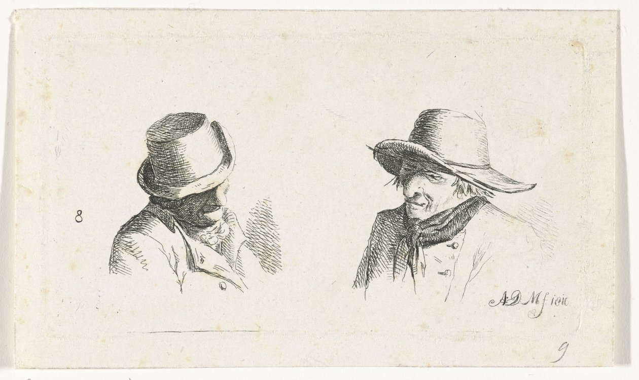 Deux hommes avec des chapeaux - Anthonie Willem Hendrik Nolthenius de Man