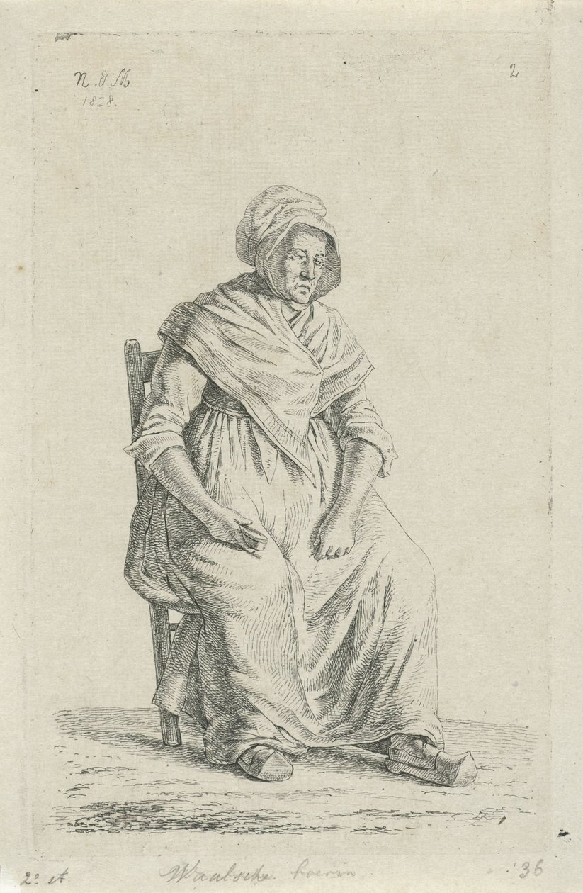 Paysanne assise de Wallonie - Anthonie Willem Hendrik Nolthenius de Man