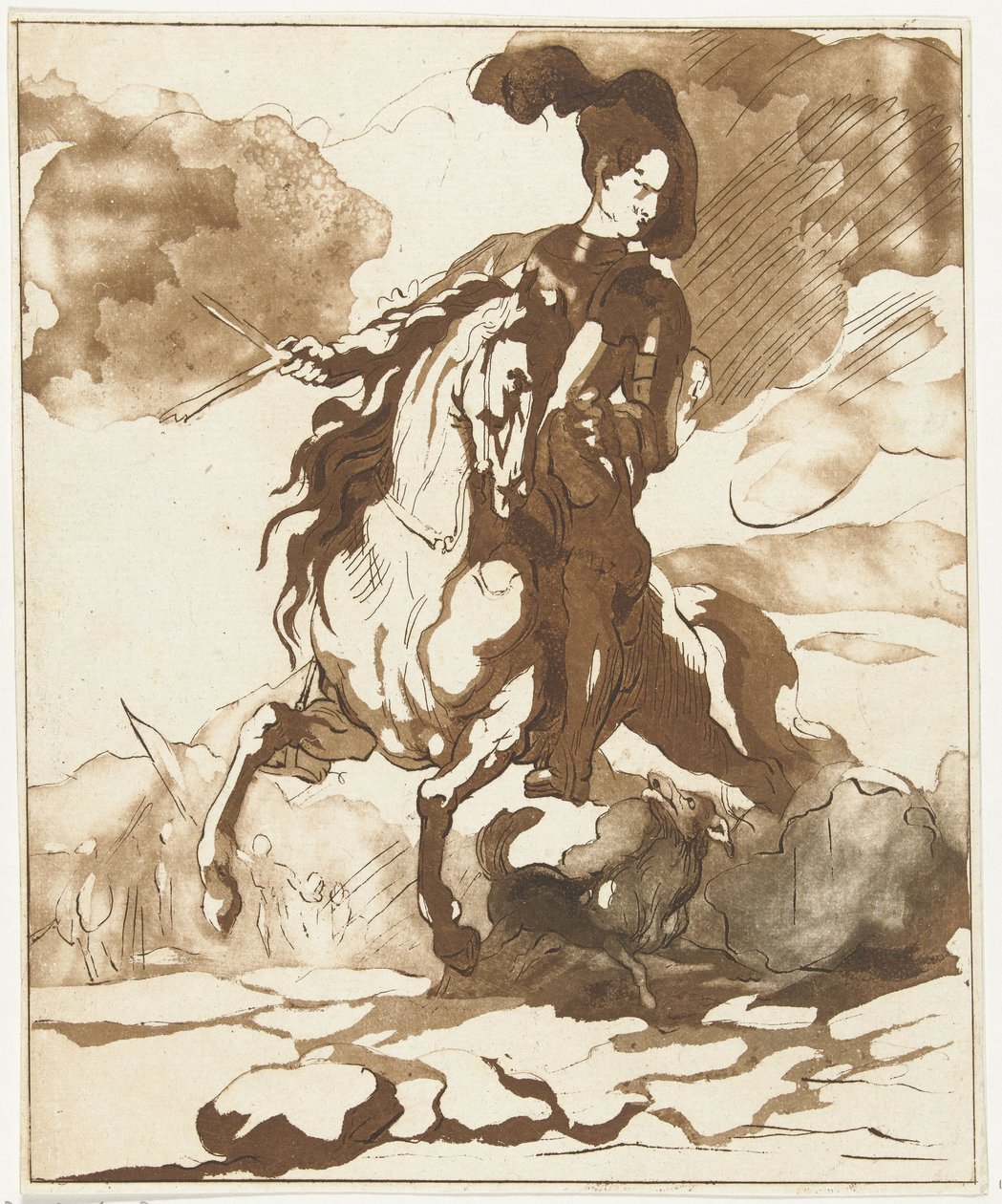Cavalier avec chien - Anthonie van den Bos