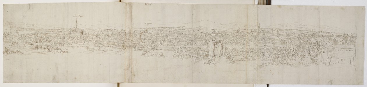 Vue panoramique de Rome depuis le mont Janicule - Anthonis van den Wyngaerde