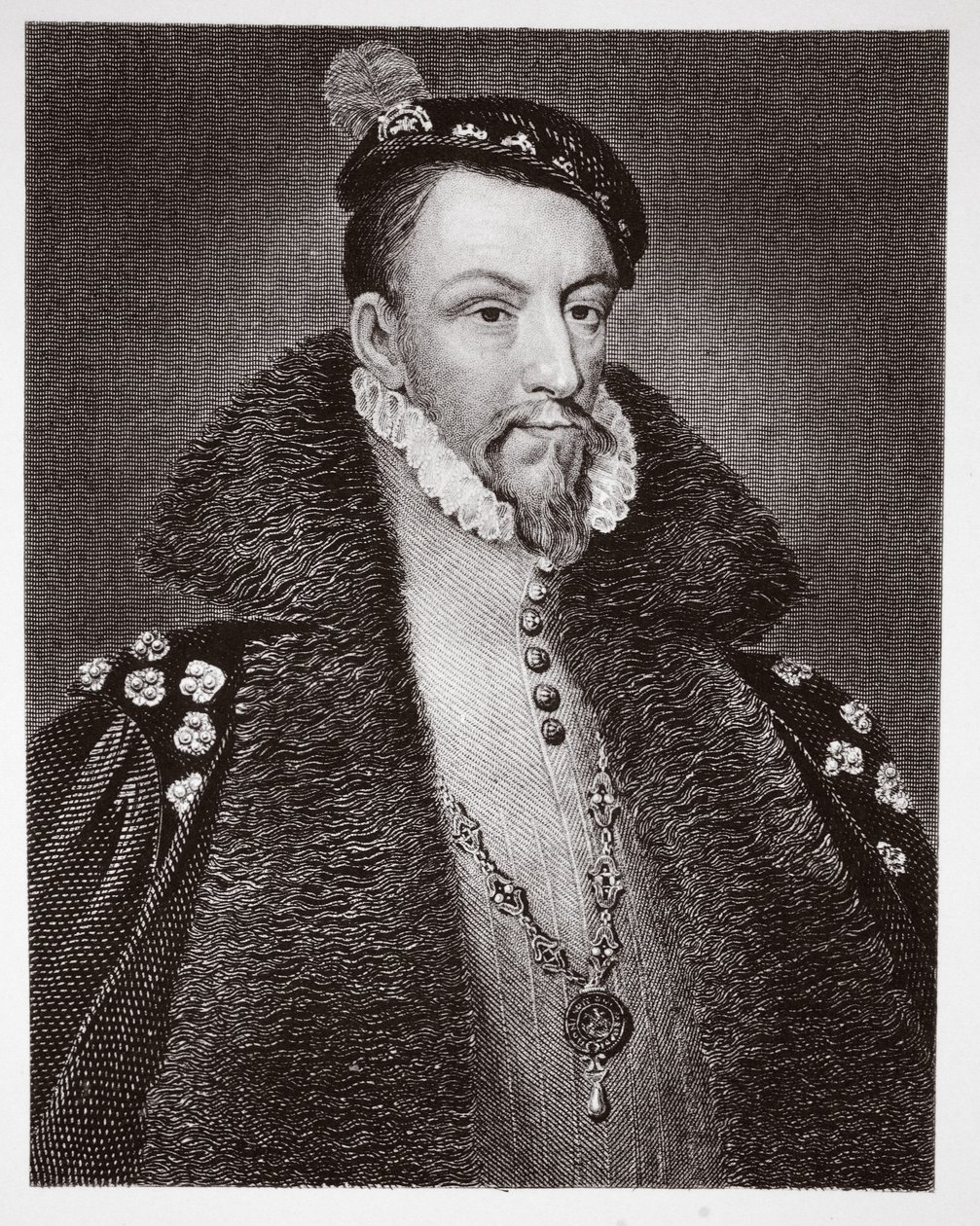 Thomas Radclyffe, comte de Sussex, gravé par H. Robinson - Anthonis van Dashorst Mor