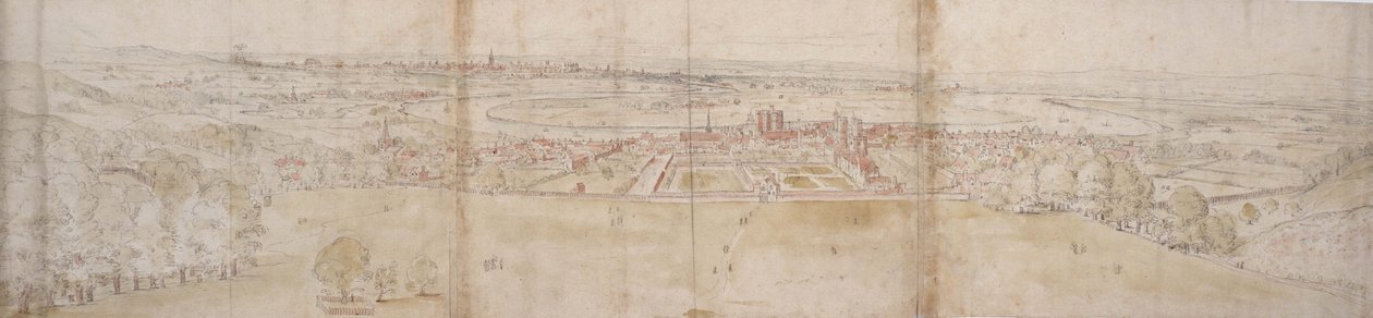 Palais de Greenwich et Londres depuis Greenwich Hill - Anthonis van den Wyngaerde