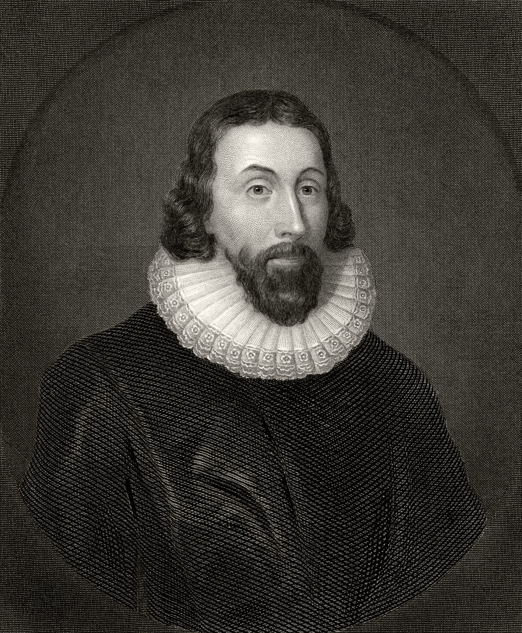 John Winthrop, gravé par Charles William Sharpe (1818-99) - Anthony van Dyck