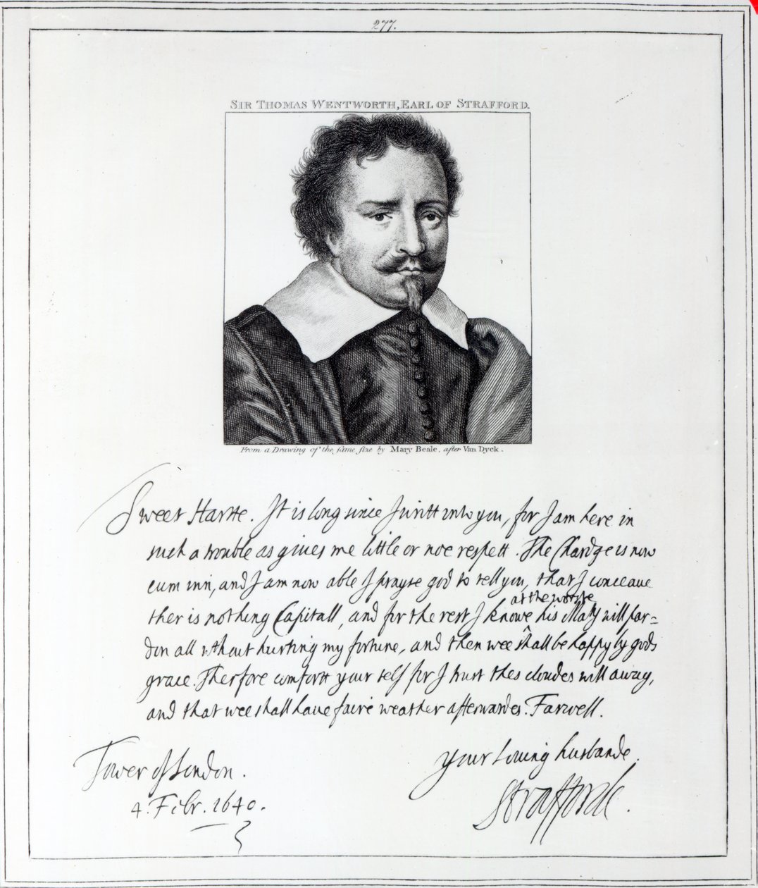 Thomas Wentworth, 1er comte de Strafford, gravé d