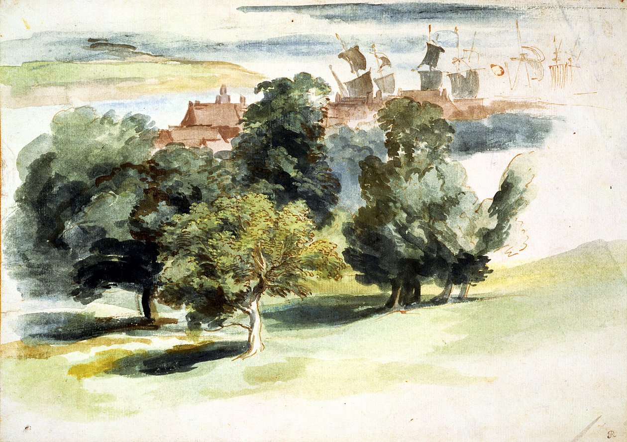 Paysage anglais, c.1635-41 - Anthony van Dyck