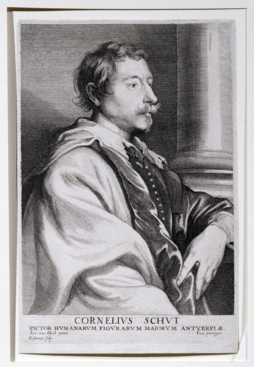 Portrait de Cornelis Schut, gravé par Lucas Vorsterman pour l