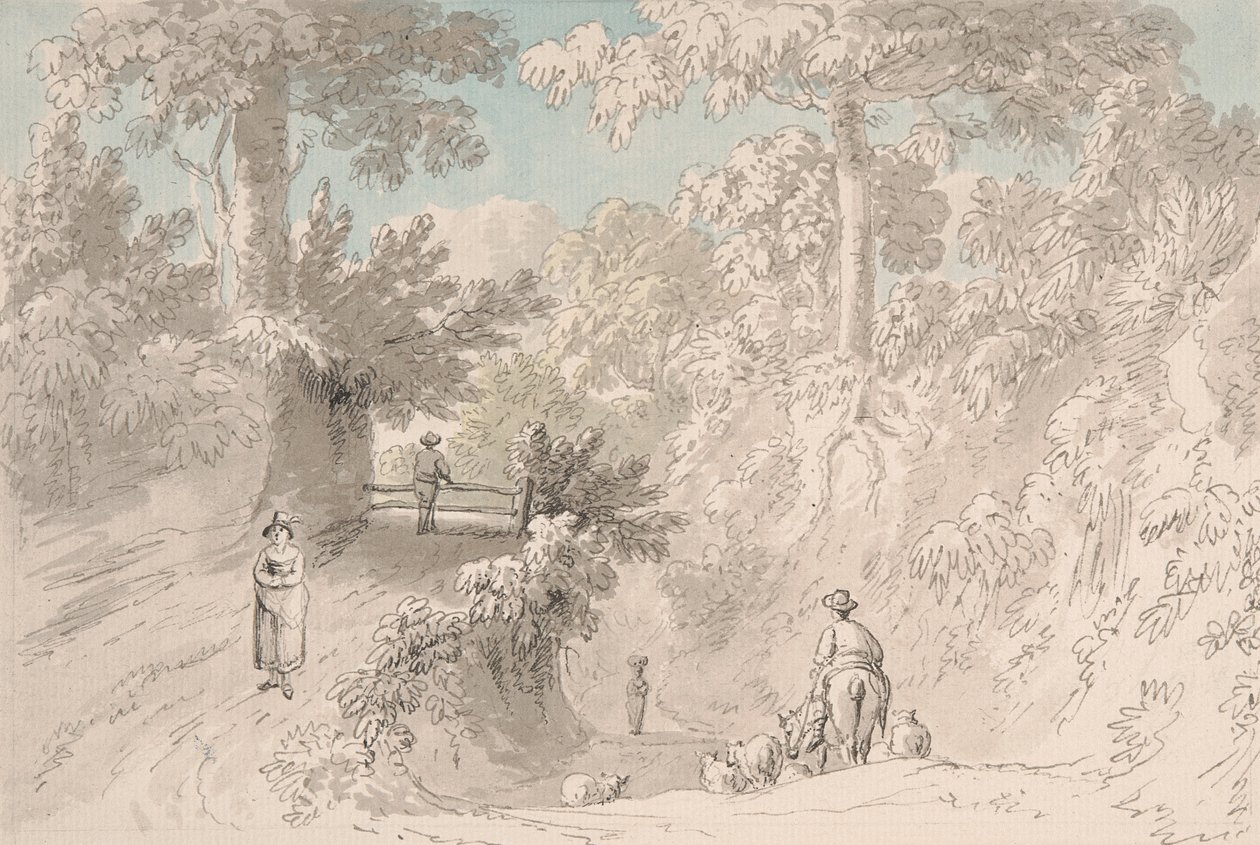 Conduite des moutons au marché - Anthony Devis