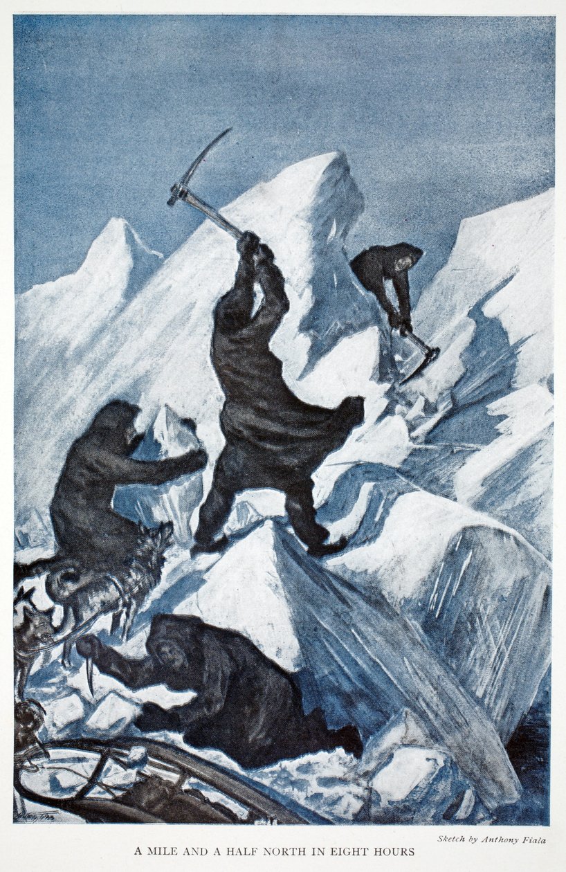 Un mile et demi au nord en huit heures, pub. Londres 1907 - Anthony Fiala