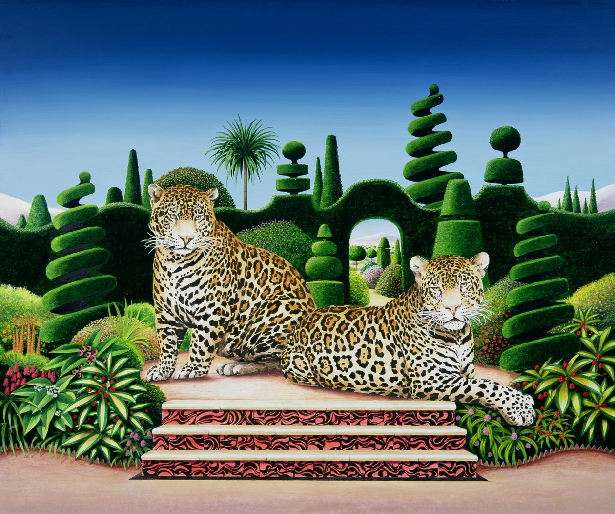 Jaguars dans un jardin, 1986 - Anthony Southcombe