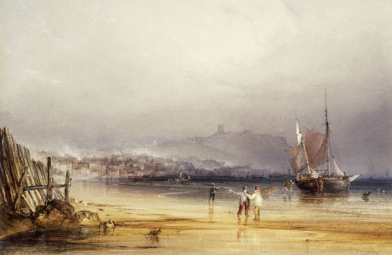Le château de Scarborough vu du sud, 1838 - Anthony Vandyke Copley Fielding
