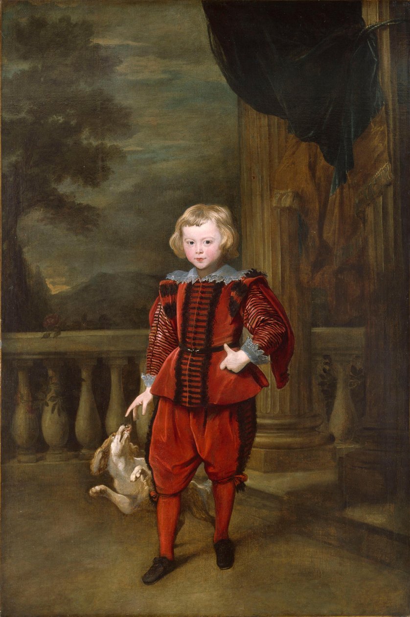 Un garçon debout sur une terrasse - Anthony van Dyck
