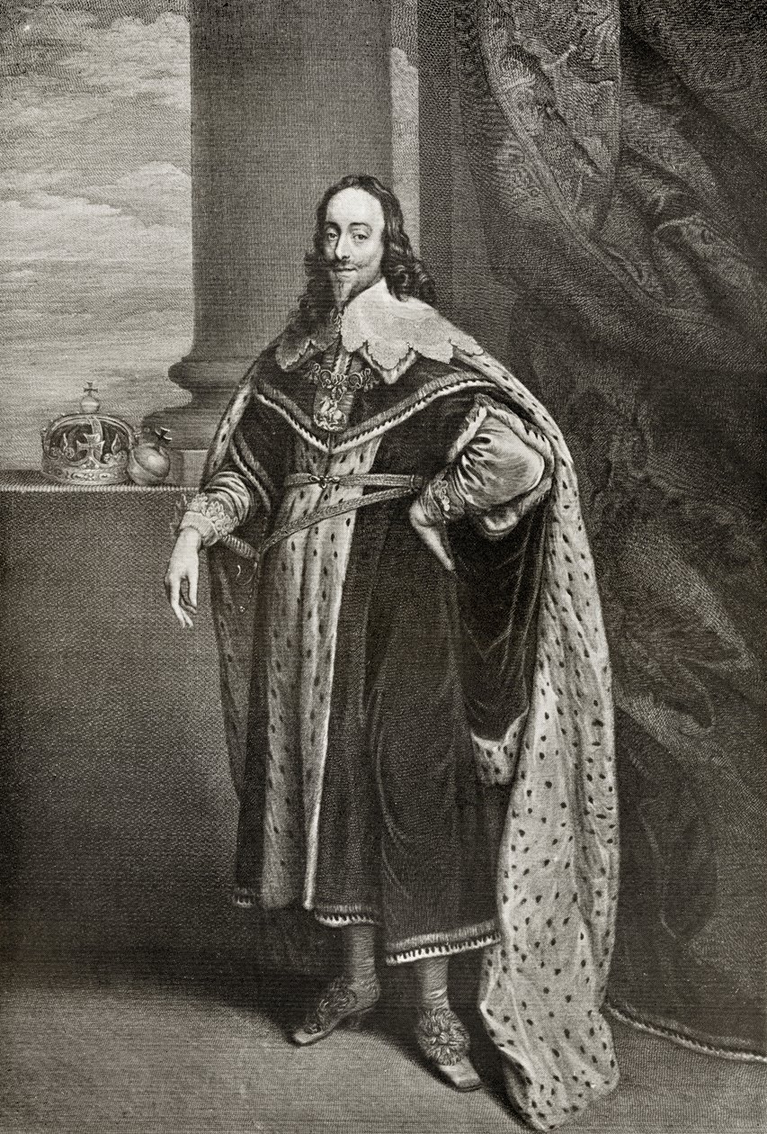 Charles Ier, gravé par Sir Robert Stange, de 