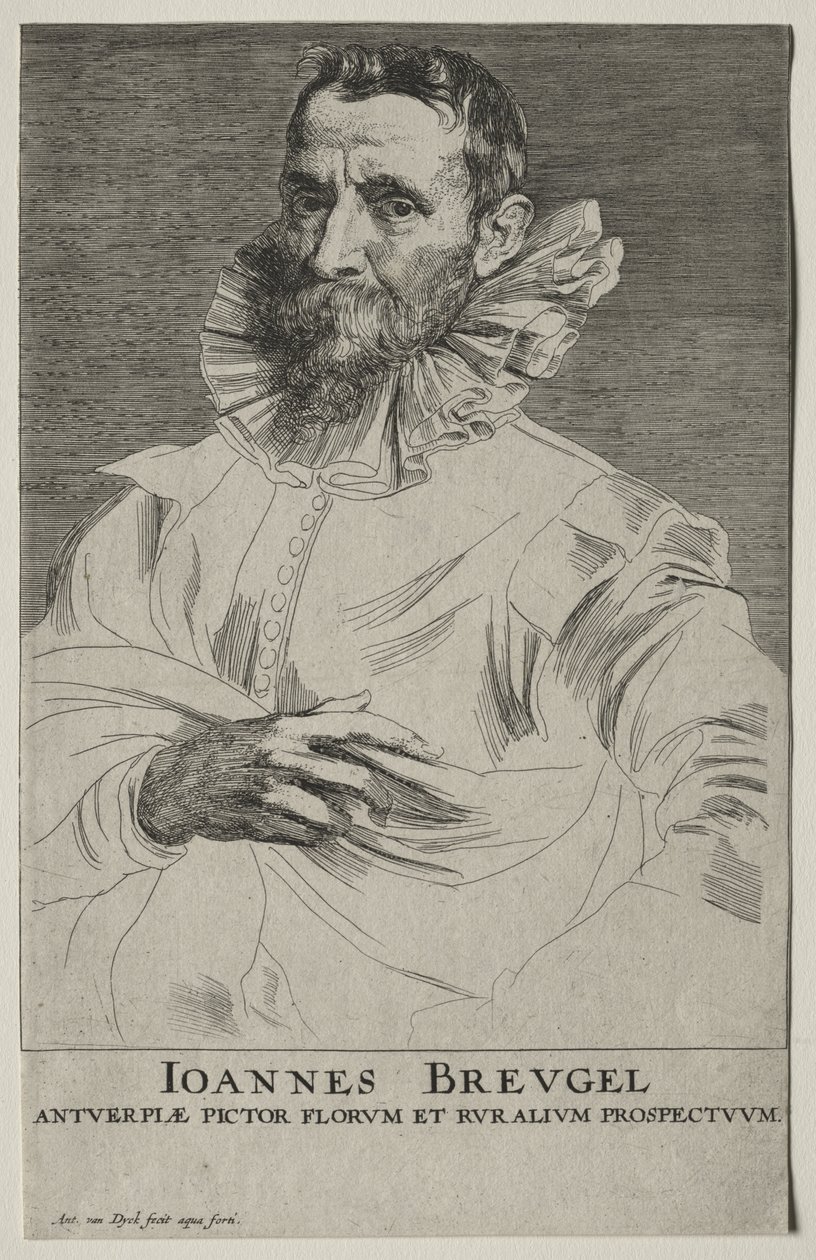 Portrait de Jan Brueghel - Anthony van Dyck