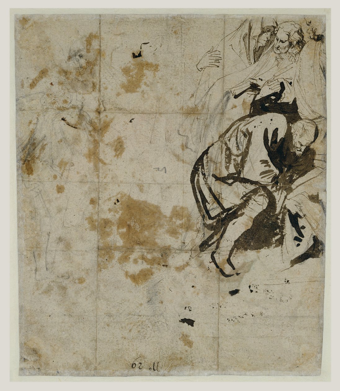 Étude partielle de la Mise au Tombeau (verso) - Anthony van Dyck