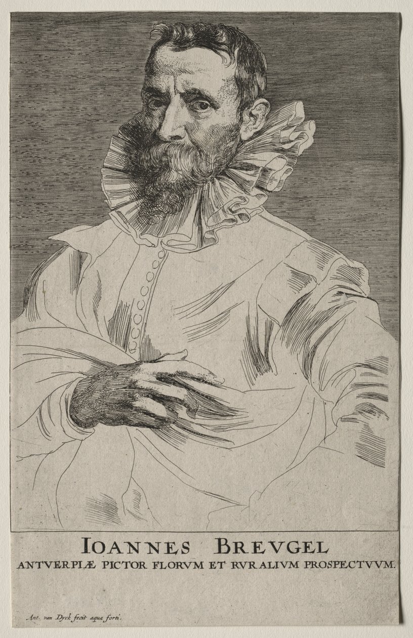 Portrait de Jan Brueghel - Anthony van Dyck