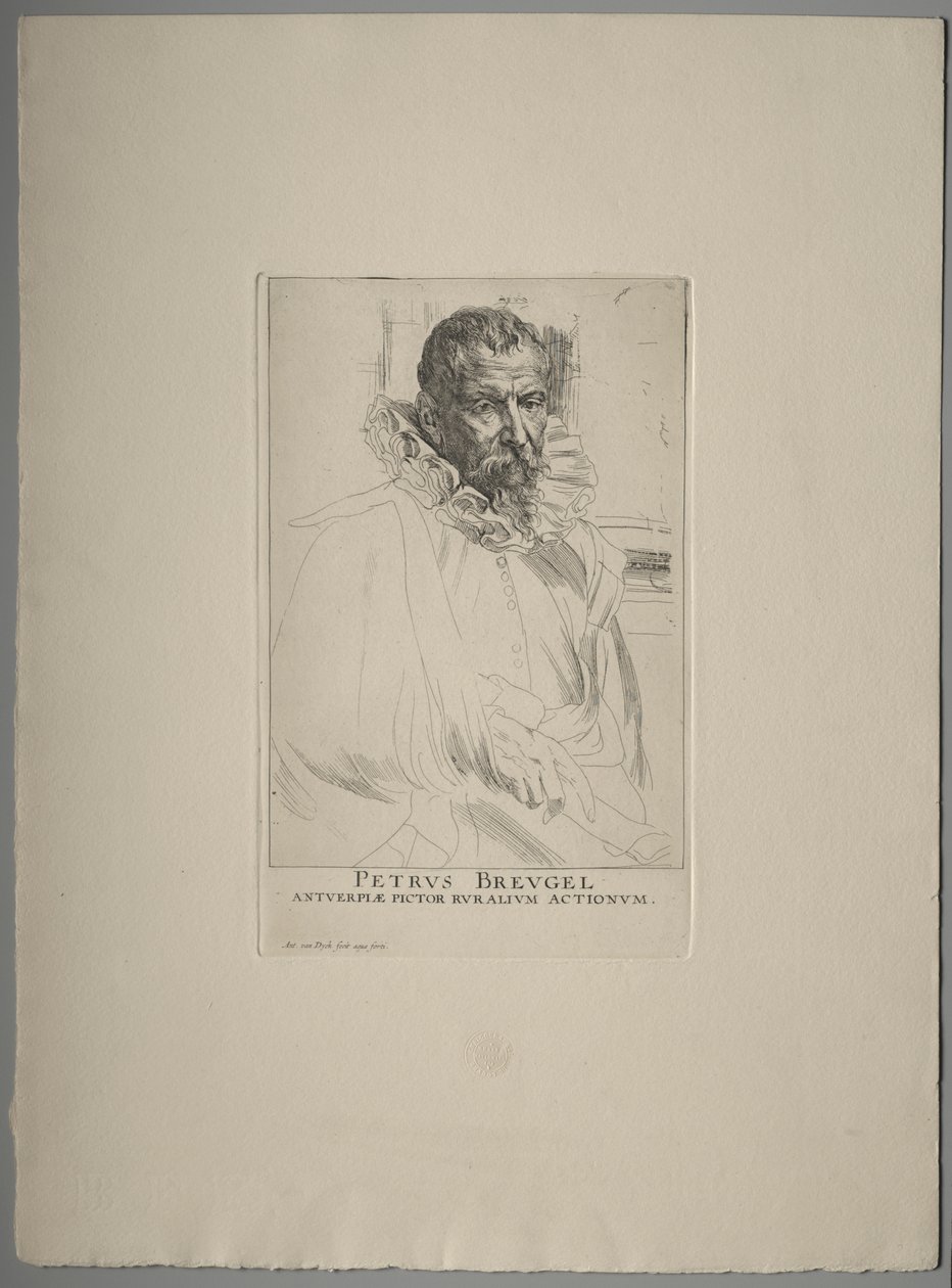 Portrait de Pieter Brueghel - Anthony van Dyck