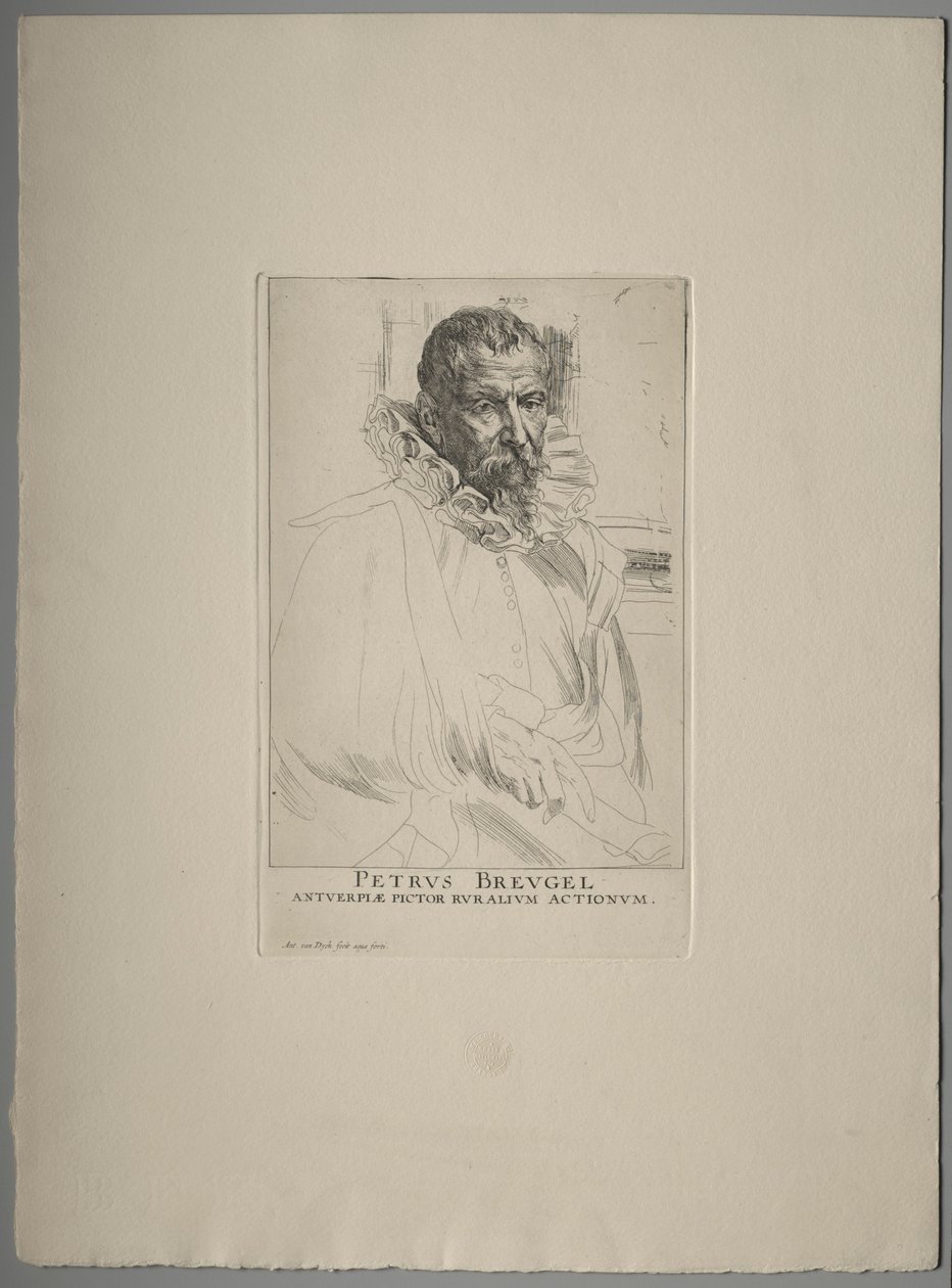 Portrait de Pieter Brueghel - Anthony van Dyck