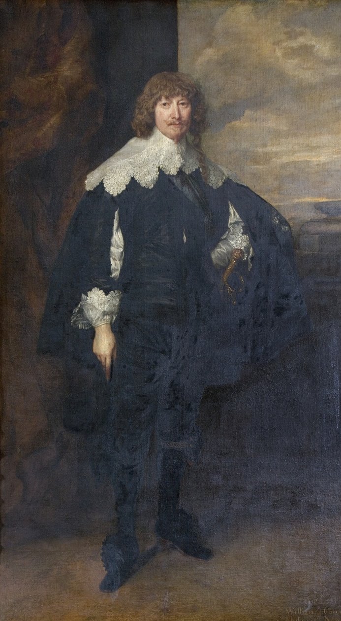 Portrait de William Cavendish, modifié avec une écharpe bleue - Anthony van Dyck