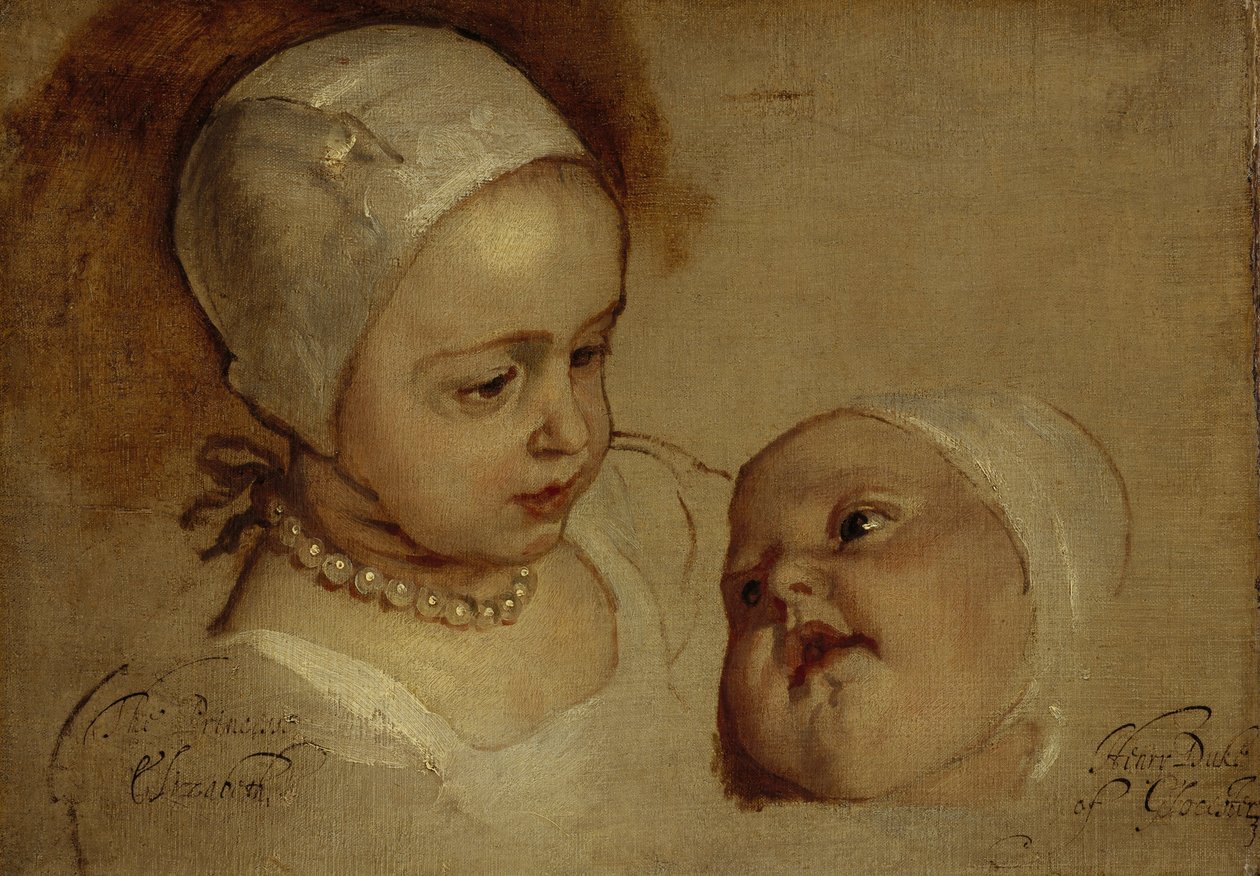La princesse Élisabeth (1635-1650) et la princesse Anne (1637-1640). Filles de Charles Ier - Anthony van Dyck