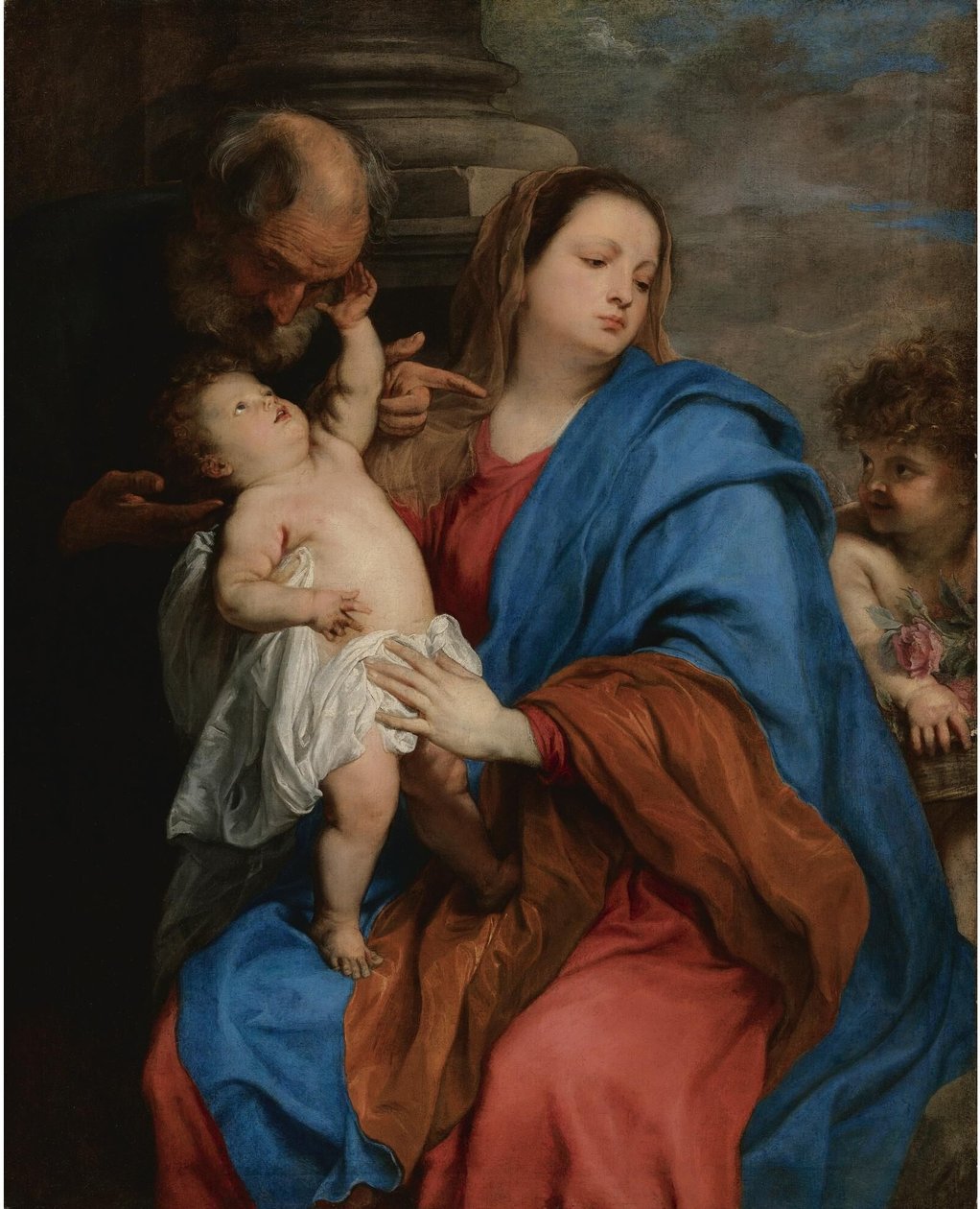 La Sainte Famille avec un ange - Anthony van Dyck