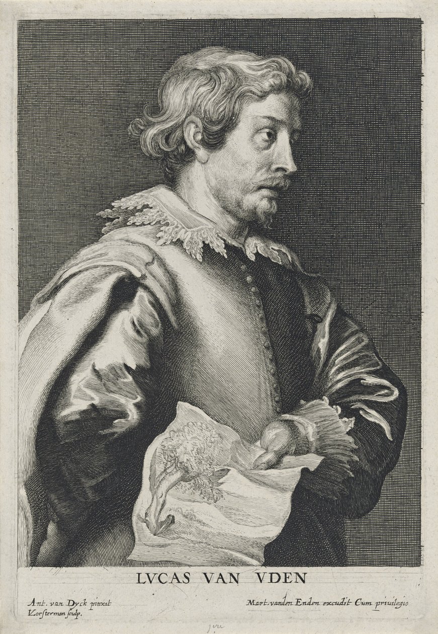 Lucas van Uden, 1630-1640 gravure de Lucus Vorsterman (1595-1675) - Anthony van after Dyck