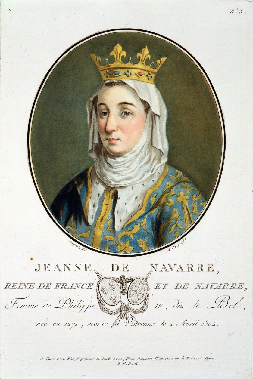 Portrait de Jeanne de Navarre (1271-1304), 1788 - Antoine Louis Francois Sergent Marceau