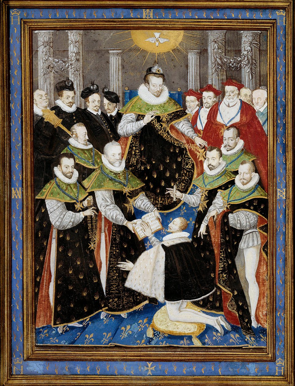 Le roi Henri III (1551-1589) présidant la première cérémonie de l
