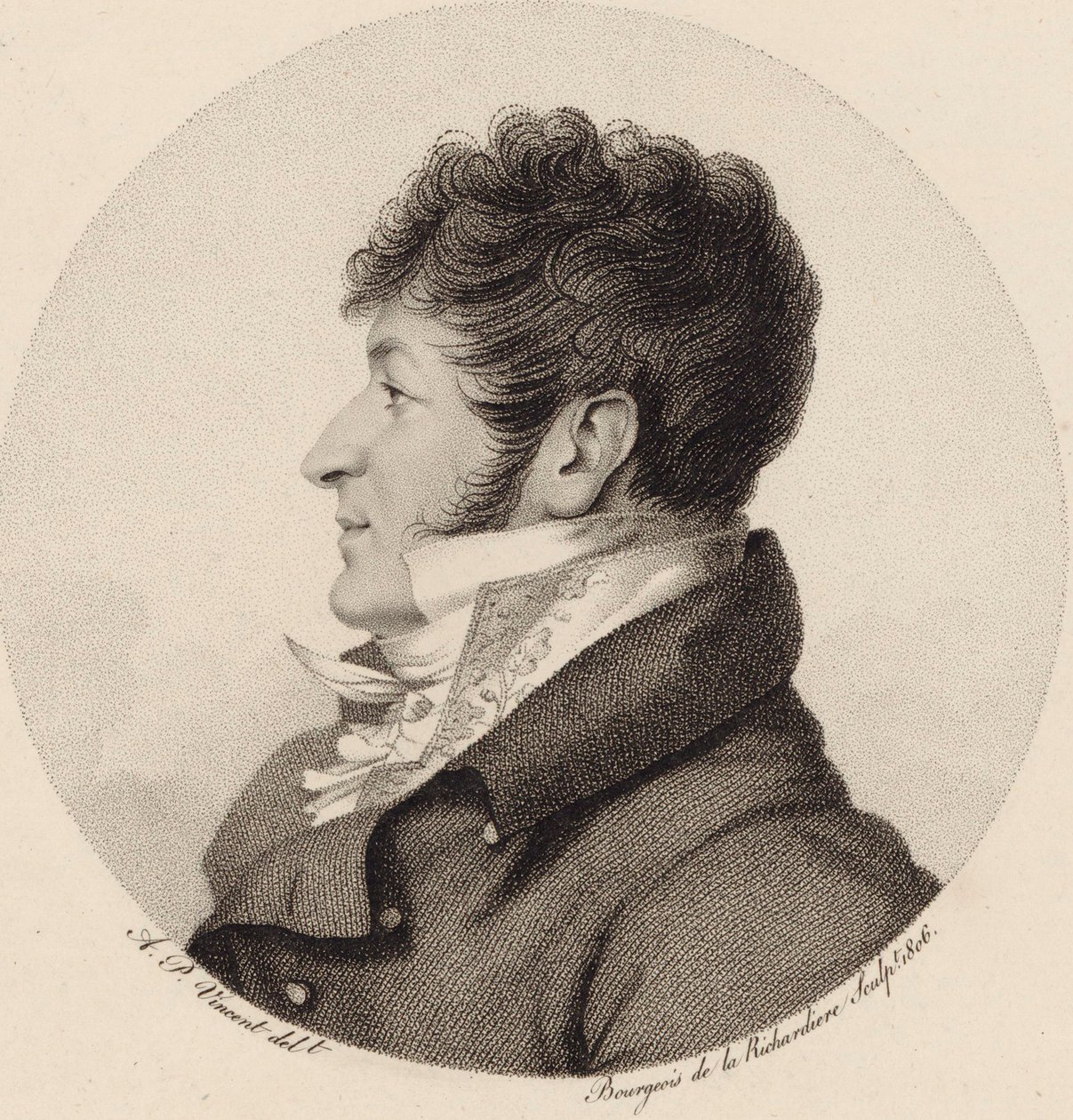 Portrait du compositeur Charles-Henri Plantade 1764-1839 - Antoine Achille Bourgeois de La Richardiere