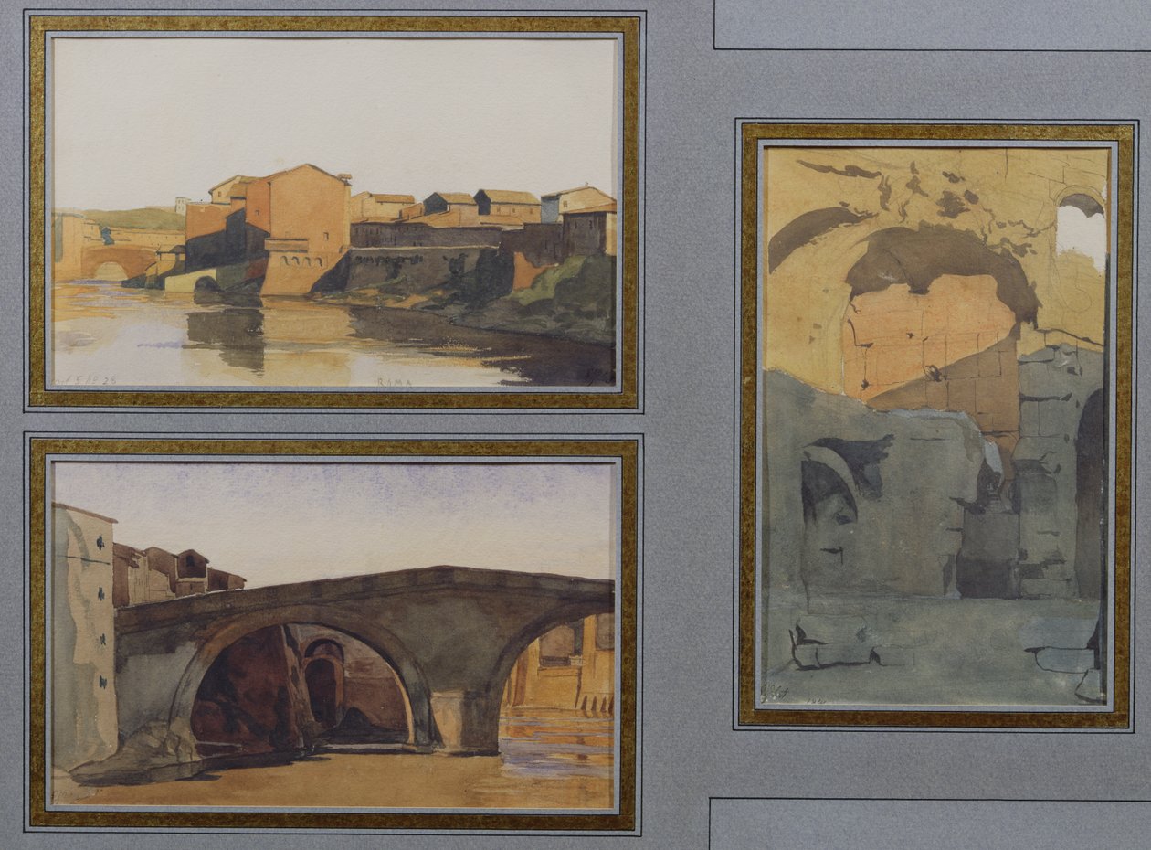 Le Tibre, Cloaca Maxima et Ponte Rotto - Antoine Auguste Ernest Herbert or Hebert