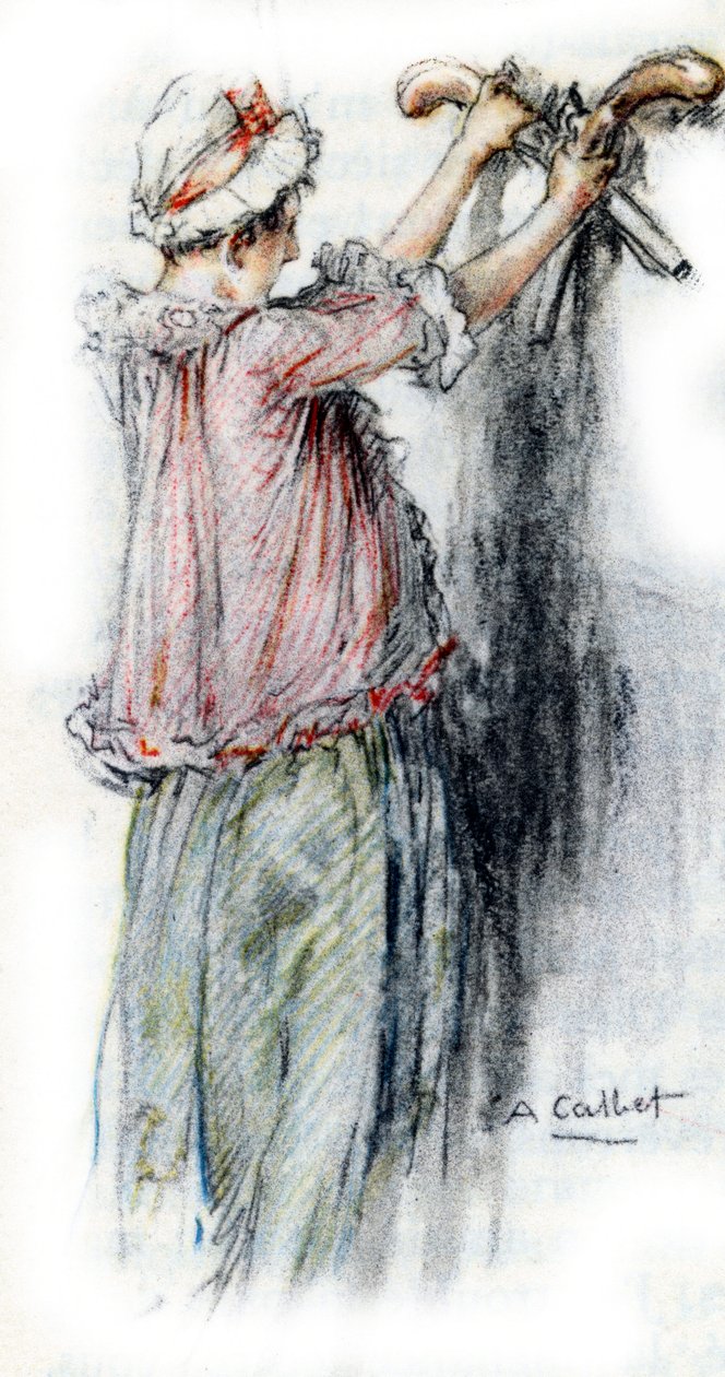Charlotte détache les pistolets d