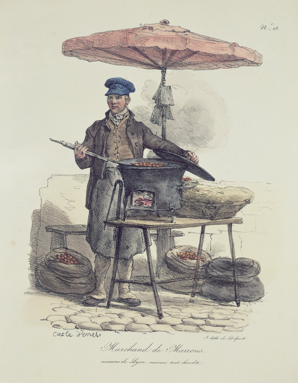 Vendeur de châtaignes - Antoine Charles Horace Vernet