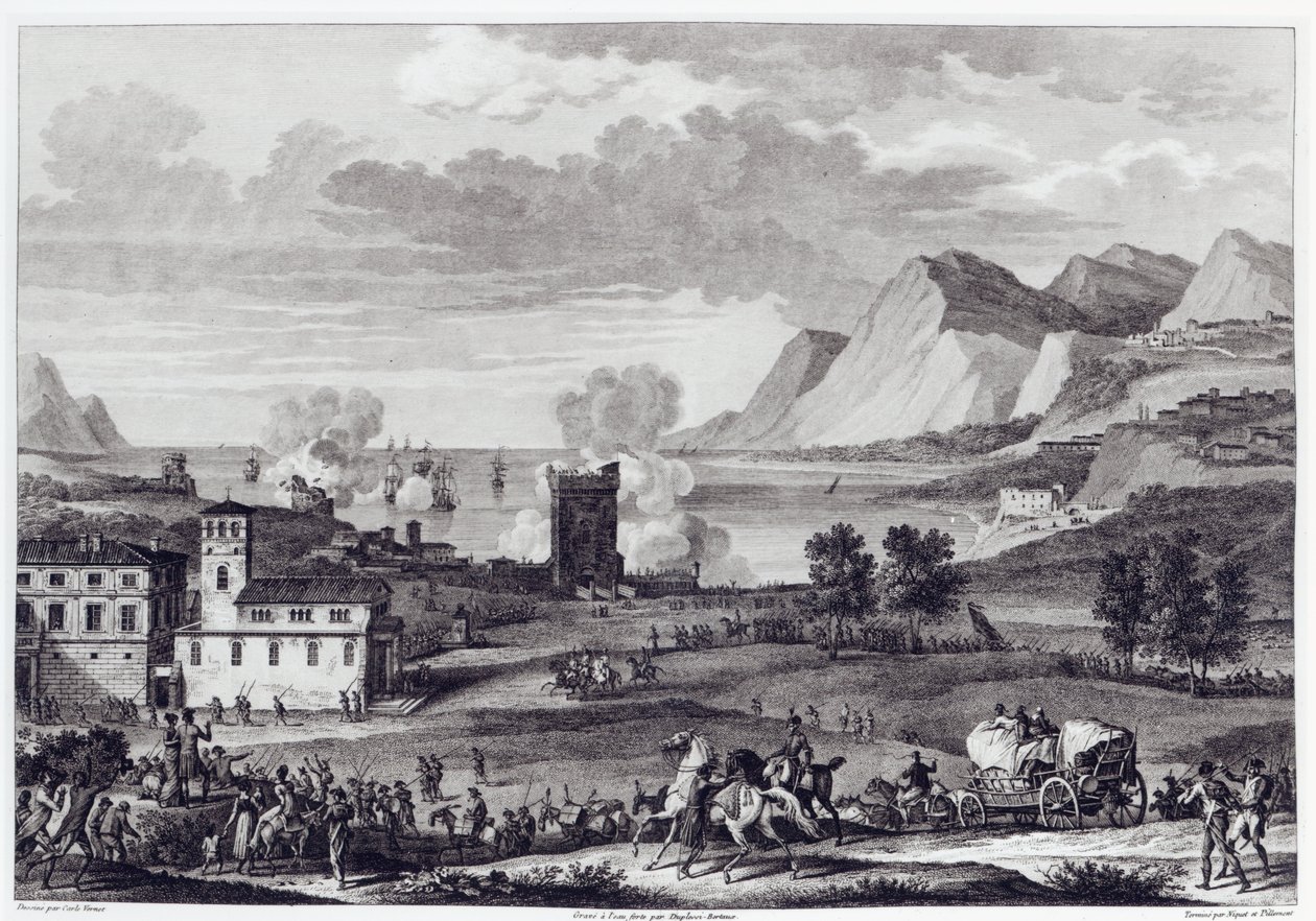 Libération de la Corse, 20 octobre 1796, gravé par Jean Duplessi-Bertaux - Antoine Charles Horace Vernet