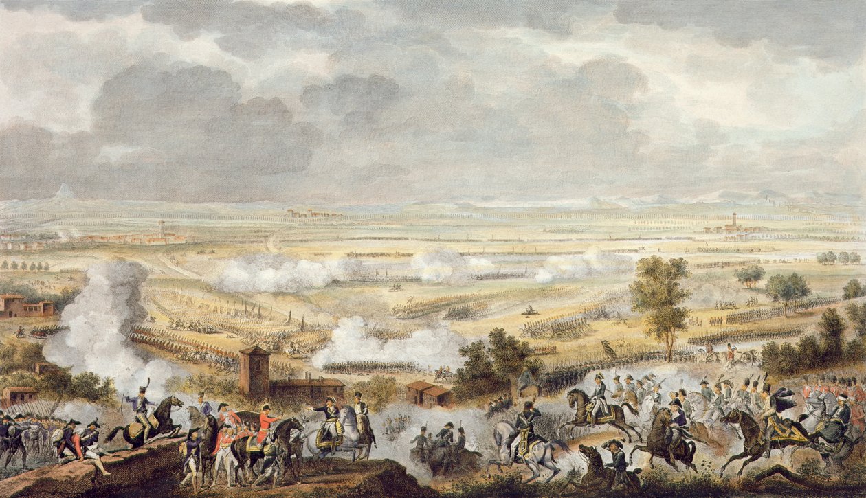 La bataille de Marengo, 23 Prairial, An 8 (12 juin 1800) gravée par Jean Duplessi-Bertaux - Antoine Charles Horace Vernet