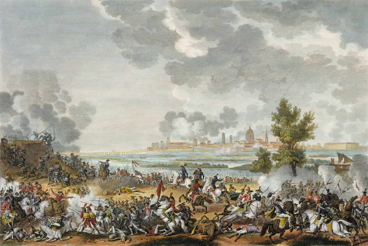 La bataille de S. Giorgio di Mantova, 29 fructidor, an 4 (septembre 1796) gravée par Jean Duplessi-Bertaux - Antoine Charles Horace Vernet