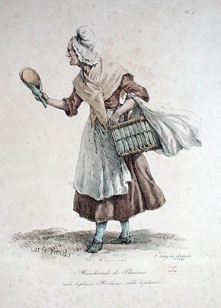 Le Vendeur de Pâtisseries, numéro 4 de la série Les Cris de Paris, gravé par François Séraphin Delpech - Antoine Charles Horace Vernet