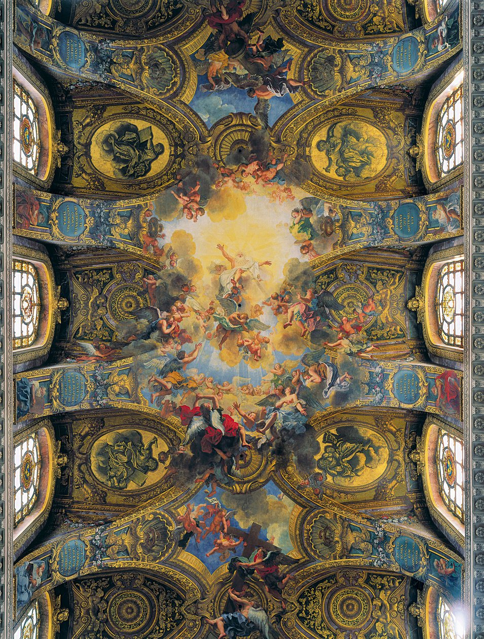 Fresques de la voûte de la chapelle royale décorée par Antoine Coypel, de La Fosse et Jouvenet - Antoine Coypel