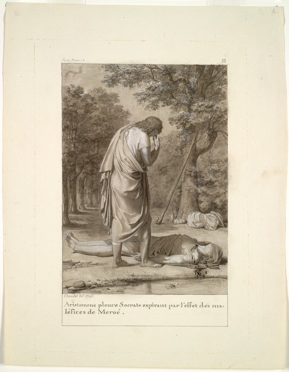 Aristomène pleurant la mort de Socrate par l