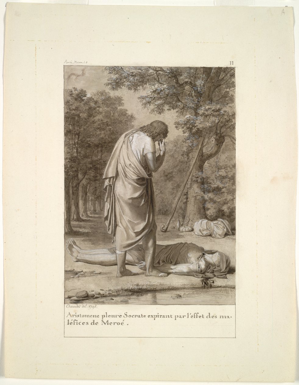Aristomène pleurant la mort de Socrate par l