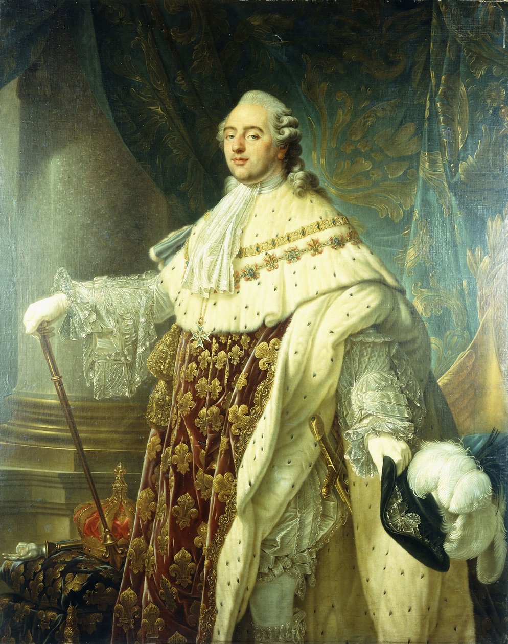 Portrait de Louis XV portant les robes d