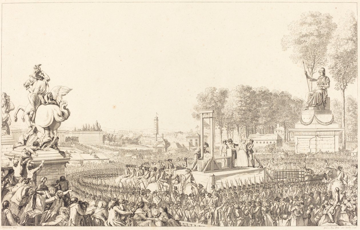 Journée du 16 octobre 1793, la mort de Marie-Antoinette - Antoine Jean Duclos after Charles Monnet