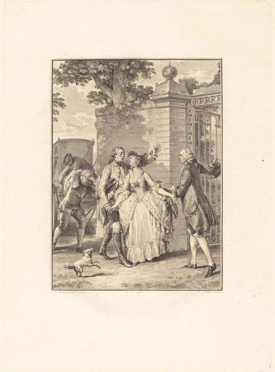 La confiance des belles âmes - Antoine Jean Duclos after Jean Michel Moreau