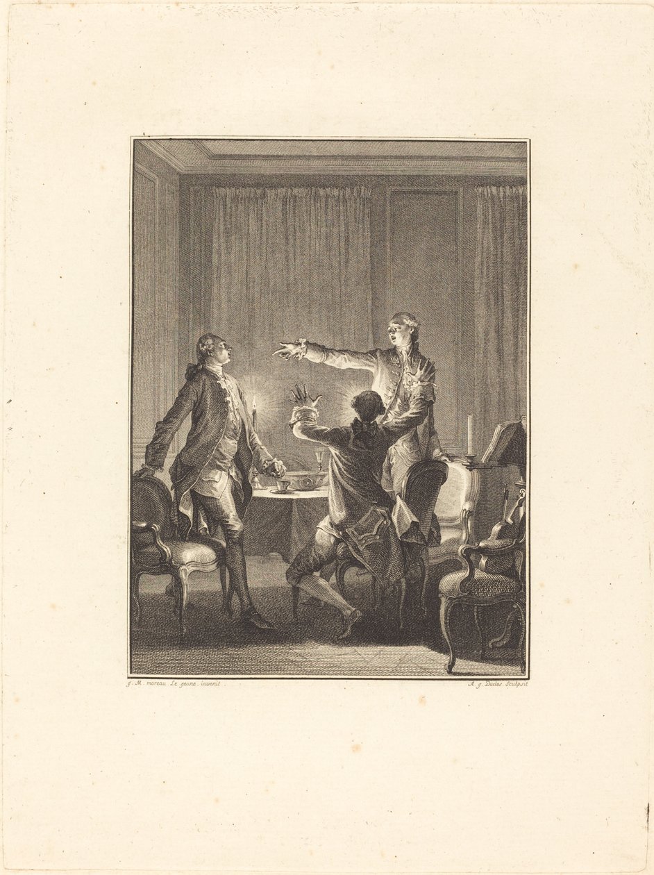 La provocation - Antoine Jean Duclos after Jean Michel Moreau