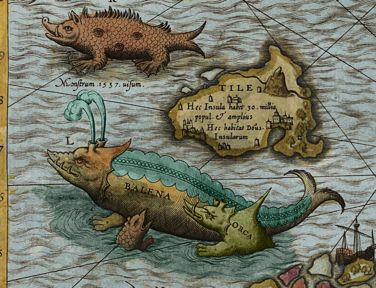 Détail de la Carte marine par Olaus Magnus (1490-1557) - Antoine Lafrery
