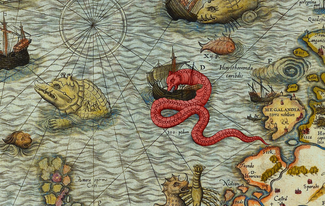 Détail de la Carte marine par Olaus Magnus (1490-1557) - Antoine Lafrery