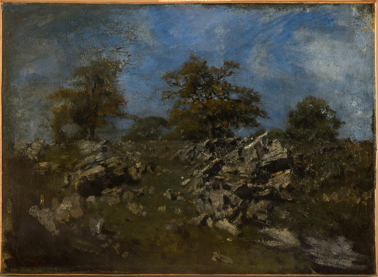 Paysage avec rocher - Antoine Louis Barye