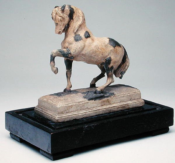 Le Cheval Turc, c.1876 (plâtre avec cire dans bois ébénisé) - Antoine Louis Barye