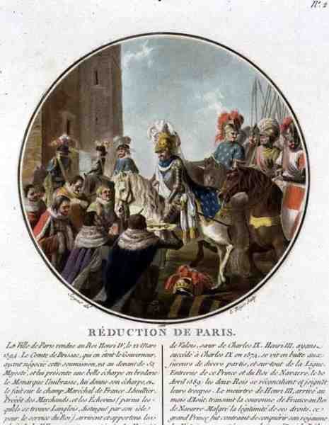 La capture de Paris en 1594, gravé par Louis Roger - Antoine Louis Francois (after) Sergent Marceau