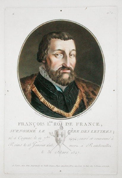 François Ier (1494-1547) Roi de France - Antoine Louis Francois Sergent Marceau